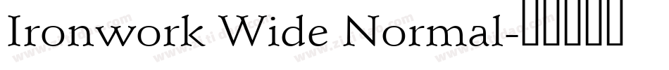 Ironwork Wide Normal字体转换